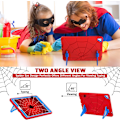 Miniatyrbilde 5 av 5: Etui til iPad Pro 11 2024 Generasjon, Knusesikkert og Kraftig Støtsikkert Robust Beskyttelsesdeksel med Stativ for Barn Red Blue iPad pro11 (2024)