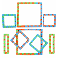 Miniatyrbild 10 av 11: Fidget Toys - Fidget Leksak - Böjd Räls blå/orange