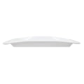 Miniatyrbillede 2 af 4: Rektangulær porcelænstallerken - bueformede buede kanter - 4 pakke Vit