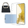 Pikkukuva 1 / 8: Samsung Galaxy S23+ Shell & Square Finger Holder - Suojaa ja mukavuutta - Musta