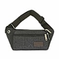 Miniatyrbillede 1 af 9: Taljetaske - 3 rum Canvas stof Flere farver Svart