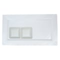Miniatyrbillede 2 af 2: Porcelænstallerken Rektangulær + 2-delt skål - 12 stk. Vit