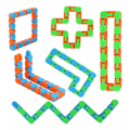 Miniatyrbild 11 av 11: Fidget Toys - Fidget Leksak - Böjd Räls blå/grön