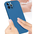 Miniatyrbillede 9 af 11: iPhone 12 Pro Max-skal - mikrofiber-silikone Mörkblå