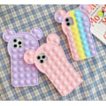 Miniatyrbild 2 av 7: iPhone 12 Pro Max Skal - Pop it Fidget Multicolor Nalle Lila