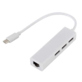 Pikkukuva 4 / 5: 3 portin kaapeli + Ethernet - USB 3.1 Type-C - USB HUB 2.0 Vit