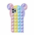 Miniatyrbillede 4 af 7: iPhone 12 Pro Max-skal - Pop it Fidget flerfarvet bamse Lila