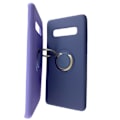 Pikkukuva 1 / 7: Samsung Galaxy S10 Plus kotelo - mikrokuituinen silikoni, jossa on sormuksen pidike morklila