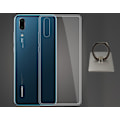 Pikkukuva 1 / 3: Huawei P20 Pro Shell & Square Finger Holder - Suojaa ja mukavuutta - Hopea