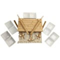 Pikkukuva 1 / 2: Sushi Serving Kit - Suurempi Easy Five Guests + Kaksiosainen neliö Vit
