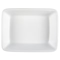 Miniatyrbillede 2 af 2: Porcelænsform - rektangulær - mønstret kant - 6 pakker Vit
