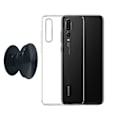 Pikkukuva 1 / 3: Huawei P20 suojakotelo & sormenpidike - suojaa ja mukavuutta - musta