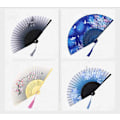 Pikkukuva 11 / 11: Fan Silk with Tassel - Various Colors Svart Blomma