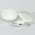 Miniatyrbillede 1 af 4: Spisestel i porcelæn - Blad og skål GM35 - 9 dele Vit