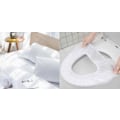 Miniatyrbild 2 av 7: Hygien Paket - 2 st Sängkläder + Toalettsitsskydd Vit 10-pack
