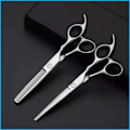 Miniatyrbillede 2 af 7: Professional hairdressing scissors and thinning scissors with case Lyx