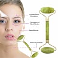 Pikkukuva 5 / 10: Gua Sha Scraper + Jade Roller Large Taggig - vihreä