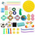 Pikkukuva 1 / 11: Fidget Toys - Lelusarja aikuisille ja lapsille - 38 kpl keltainen Pop Circle Grön/Gul/Blå/Rosa