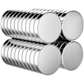 Pikkukuva 2 / 5: Vahvat magneetit - ilmoitustaulu / jääkaappi 20-pakkaus Silver