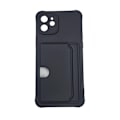 Pikkukuva 1 / 6: iPhone 13 Shell - mikrokuituinen silikoni-korttikotelo, musta