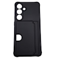 Miniatyrbillede 1 af 4: Samsung Galaxy S24 Plus Cover - Kortholder i mikrofiber og silikone i sort