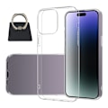 Pikkukuva 1 / 7: iPhone 15 Shell & Square Finger Holder - Suojaa ja mukavuutta - Musta
