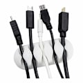 Pikkukuva 3 / 10: 2-pack - Itseliimautuva kaapelipidike - Viisi kaapelia Grey