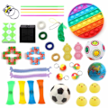 Pikkukuva 1 / 11: Fidget Toys - Lelupakkaus aikuisille ja lapsille - 34 kpl Rainbow Pop Circle -lelupakkaus