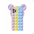Miniatyrbillede 3 af 7: iPhone 12 Pro Max-skal - Pop it Fidget flerfarvet bamse Pink