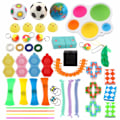 Miniatyrbild 1 av 8: 43 delar Fidget Pop It Toy Set underhållande Sensorisk leksaker
