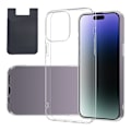 Miniatyrbillede 1 af 7: iPhone 15 Plus etui og kortholder - beskyttelse og praktisk korthåndtering - sort