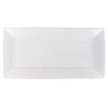 Miniatyrbillede 1 af 5: Stor rektangulær porcelænstallerken med hældning - 6 stk. Vit