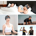 Miniatyrbillede 8 af 9: Sleep Headband - ASMR Headphones Black Patterned