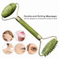 Pikkukuva 9 / 10: Gua Sha Scraper + Jade Roller Large Taggig - vihreä