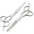 Miniatyrbillede 1 af 7: Professional hairdressing scissors and thinning scissors with case Lyx