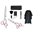 Miniatyrbillede 1 af 3: Deluxe frisørsæt til børn - 8 dele i pink inklusive frisørforklæde - Single Colour Deluxe Black helt gratis!