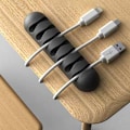 Pikkukuva 4 / 7: 2-Pack - Kaapelipidike - Itsekiinnittyvä seitsemän kaapelia Grey