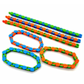 Miniatyrbild 5 av 11: Fidget Toys - Fidget Leksak - Böjd Räls blå/orange