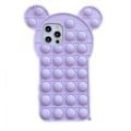 Miniatyrbillede 7 af 7: iPhone 12 / iPhone 12 Pro-skal - Pop it Fidget Multicolour Teddy Bear Purple