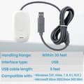 Miniatyrbillede 3 af 4: USB trådløs controller PC bærbar modtager til Microsoft Xbox 360 Slim Windows videospil farve hvid