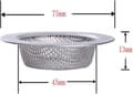 Miniatyrbillede 2 af 6: 2-delt køkkenvaskfilter, rustfrit stål vaskfilter, metalfilter til badeværelse køkkenvaskfilter 7,5 cm