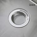 Miniatyrbillede 6 af 6: 2-delt køkkenvaskfilter, rustfrit stål vaskfilter, metalfilter til badeværelse køkkenvaskfilter 7,5 cm