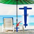 Paraplyankare/Paraplyställ i slitstark plast – Markfäste för strand, camping Blå