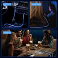 Miniatyrbilde 2 av 7: 3-i-1 LED-lysende flytende multi-iPhone-laderkabel, Lightning/Type C/Micro USB bil RGB glødende koblingsledning (2M blå)