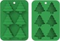 2-pack silikonformar för julgranar, 6 hålrum för godis, tårta, tvål, choklad, vax – non-stick bakform
