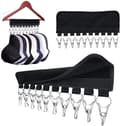 2-pak hatteorganizer med 10 store klips – til baseballkasketter, huer, handsker, sokker – pladsbesparende bøjle