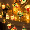 Christmas LED Santa Claus Snowman Hanging String Lights Creative Window Atmosphere Decoration String Lights Christmas Tree Holiday Lights Pendant