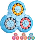 Fidget Spinner Cube, Roterende Leketøy, Håndholdt, Stresslindring (3 Hoder: Blå)