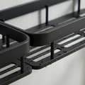 Miniatyrbillede 5 af 7: Borefri Rektangulær Brusekurv - Rustfrit Aluminium & Stål Vægorganisator til Badeværelse, Pladsbesparende (Sort)