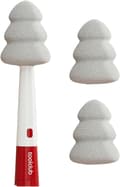 3-in-1 Bottle & Cup Cleaning Brush Set - Long Handle with 2 Replacement Heads for Straws & Tight Spaces (Red)